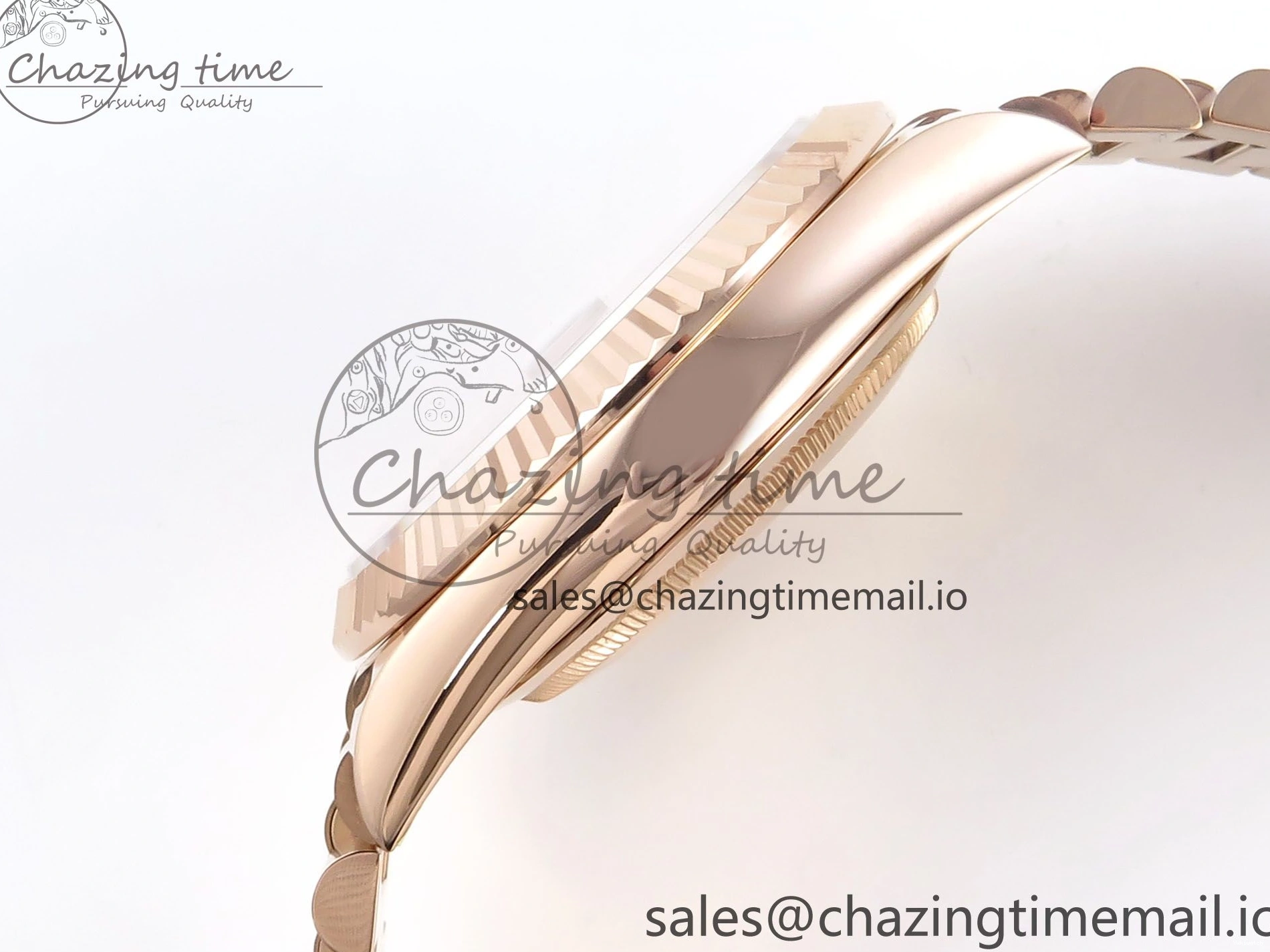 (Gain Best 40 RG A2836 Brown 228235 1:1 Weight) Noob Dial Edition Roman Bracelet President Date Day on 0326